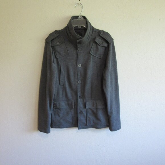 Kane & Unke Other - Kane & Unke Gray M Utility Knit Long Sleeve Button Jacket